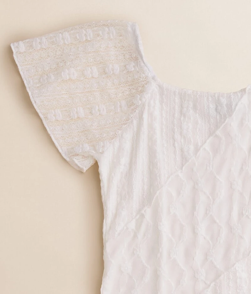 Girls - Pieced Lace Hanky Top