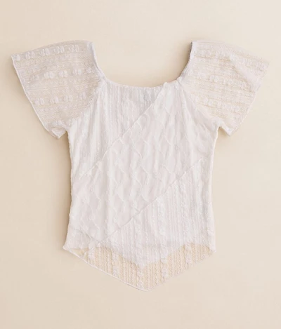 Girls - Pieced Lace Hanky Top