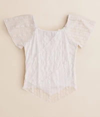 Girls - Pieced Lace Hanky Top