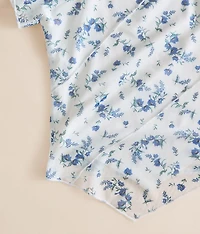 Girls - Floral Mesh Top