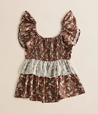 Girls - Floral Lace Top