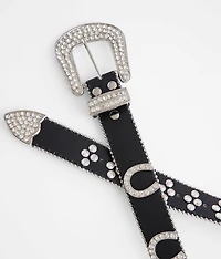 Glitz Horseshoe Leather Belt