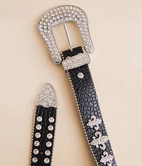 Studded Glitz Leather Belt
