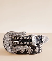 Studded Glitz Leather Belt
