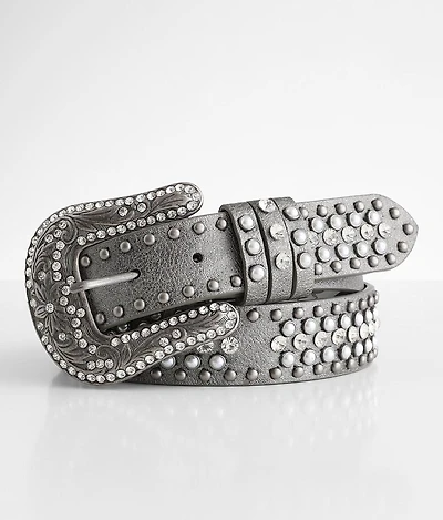 Metallic Glitz Leather Belt