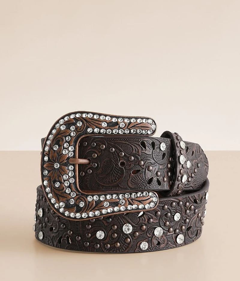 Glitz Leather Western Belt