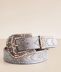 Chevron Glitz Leather Belt