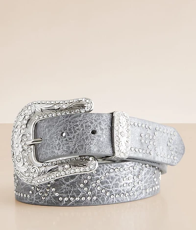 Chevron Glitz Leather Belt