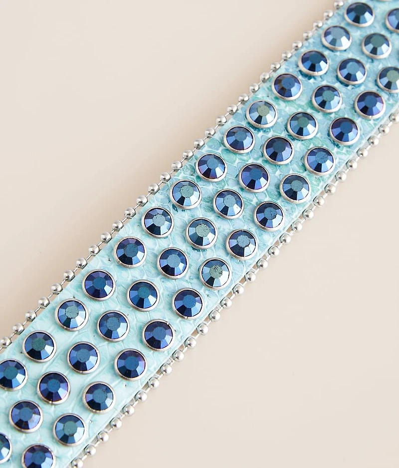 Glitz Metallic Leather Belt