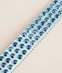 Glitz Metallic Leather Belt