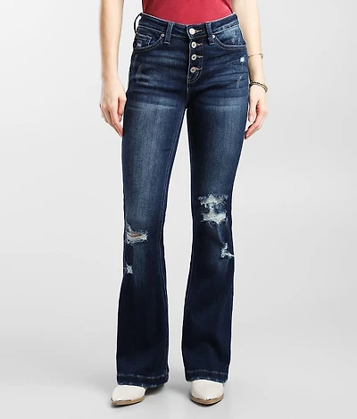 Mid-Rise Flare Stretch Jean