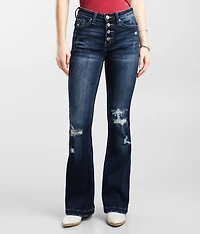 Mid-Rise Flare Stretch Jean