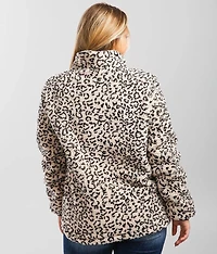 Animal Print Sherpa Jacket