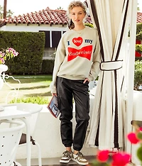 High Rise Faux Leather Cargo Jogger