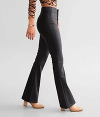 High Rise Pleather Flare Pant