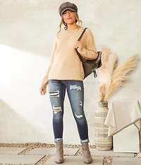 High Rise Ankle Skinny Stretch Jean