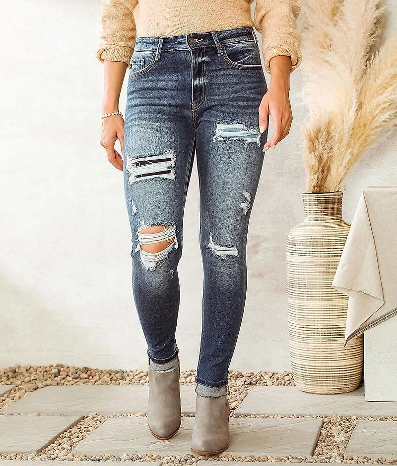 High Rise Ankle Skinny Stretch Jean