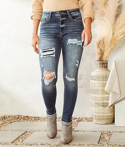High Rise Ankle Skinny Stretch Jean