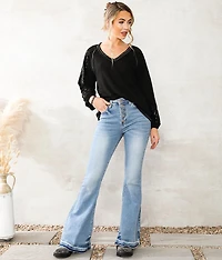 High Rise Super Flare Stretch Jean