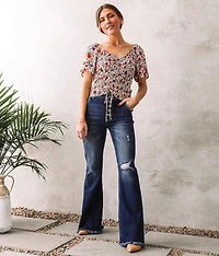 High Rise Flare Stretch Jean