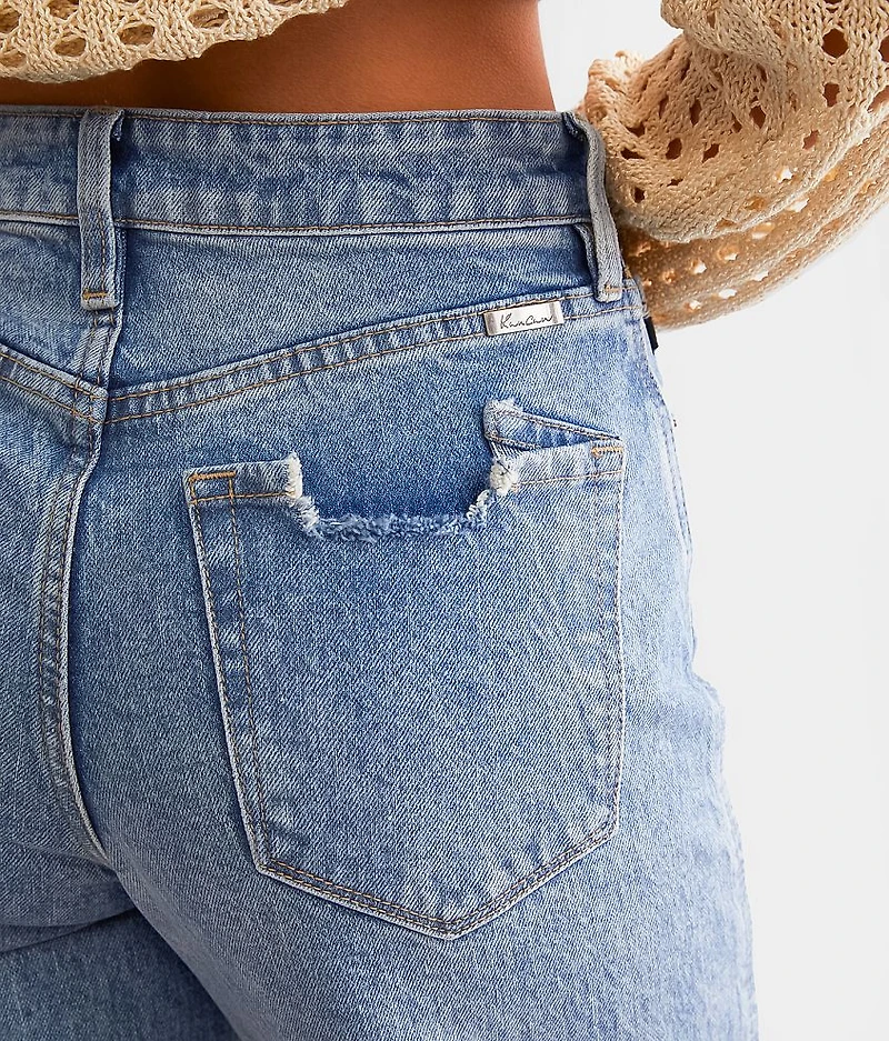 90s Cropped Wide Leg Stretch Cuffed Jean