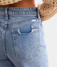 90s Cropped Wide Leg Stretch Cuffed Jean
