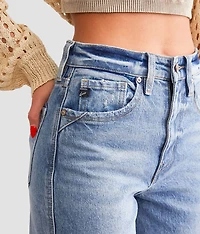 90s Cropped Wide Leg Stretch Cuffed Jean