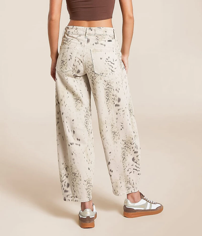 High Rise Horseshoe Snow Leopard Stretch Jean