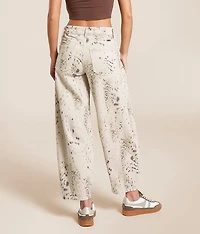 High Rise Horseshoe Snow Leopard Stretch Jean