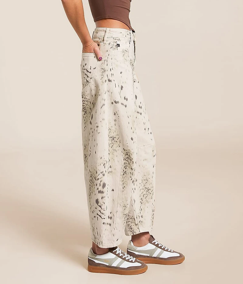 High Rise Horseshoe Snow Leopard Stretch Jean