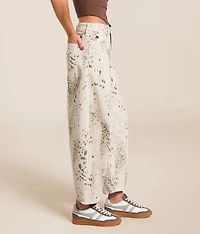 High Rise Horseshoe Snow Leopard Stretch Jean