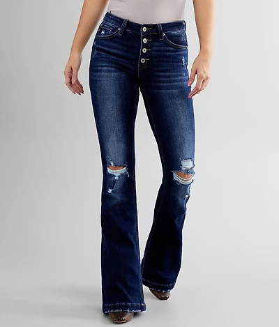 Mid-Rise Flare Stretch Jean