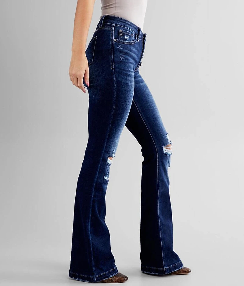 Mid-Rise Flare Stretch Jean