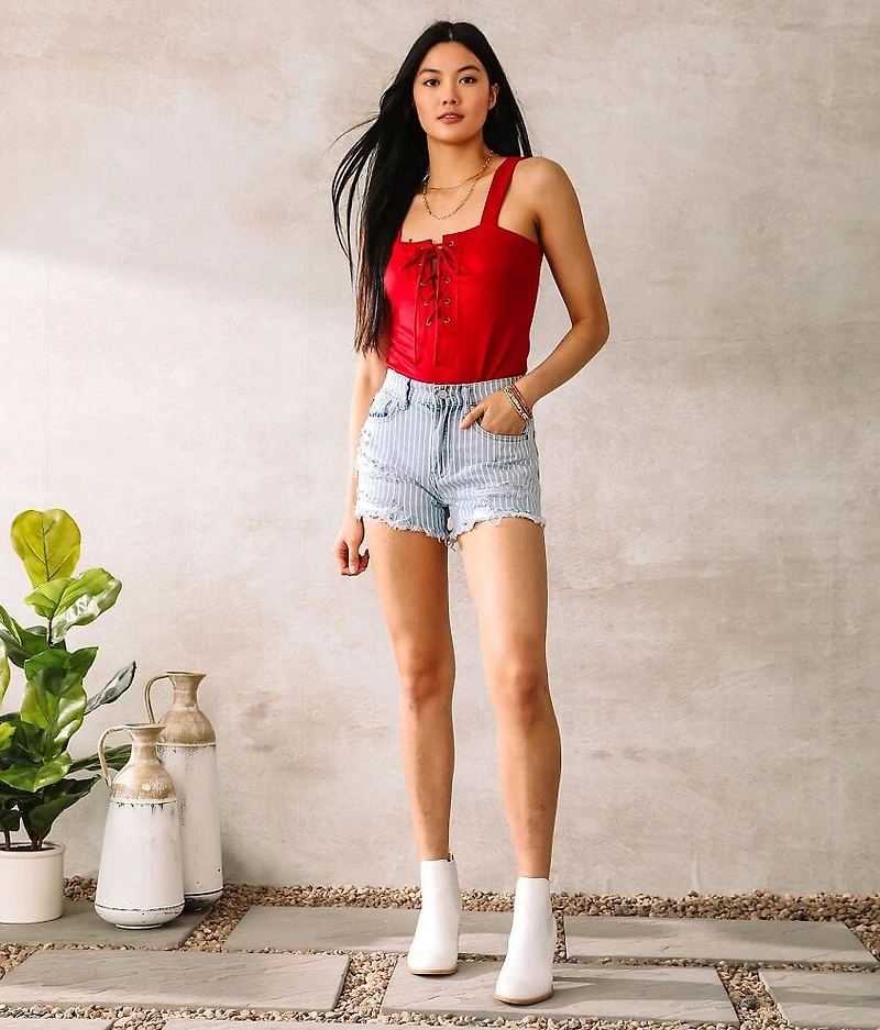 Striped High Rise Short