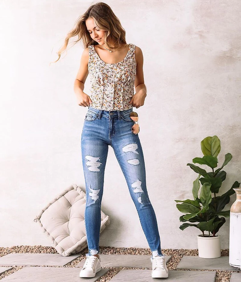 Mid-Rise Ankle Skinny Stretch Jean
