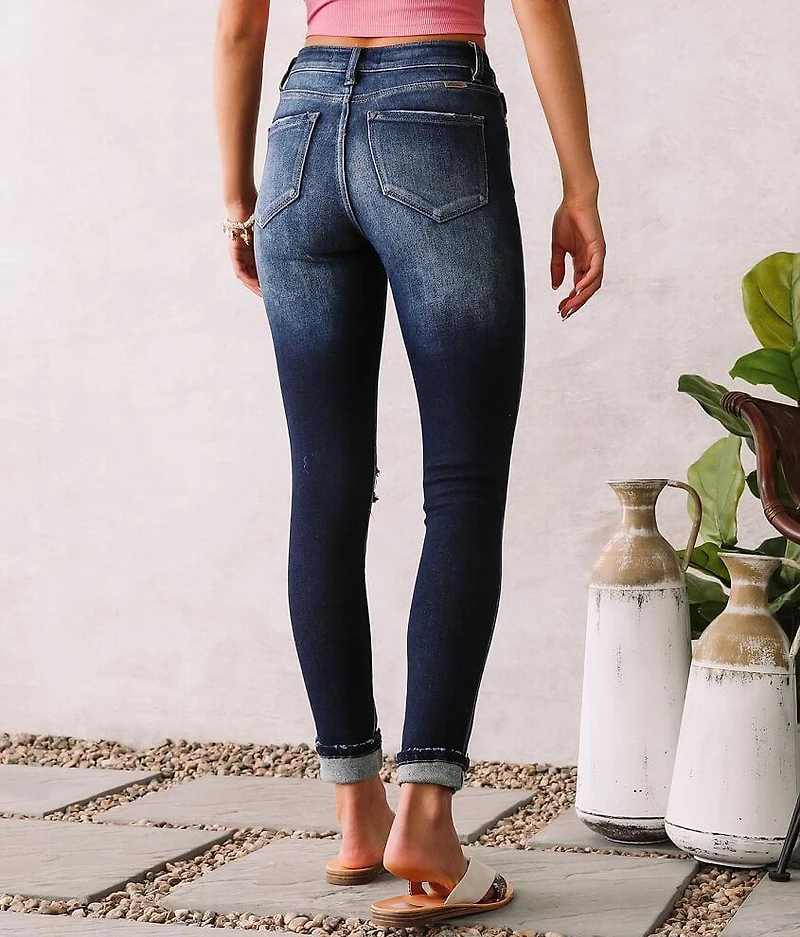 High Rise Ankle Skinny Stretch Jean