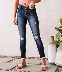 High Rise Ankle Skinny Stretch Jean