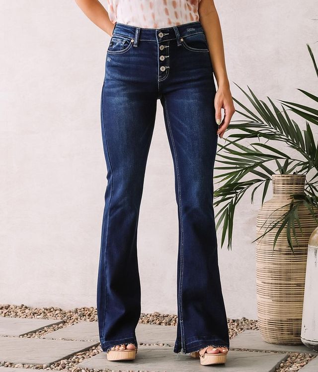 KanCan Mid-Rise Flare Stretch Jean