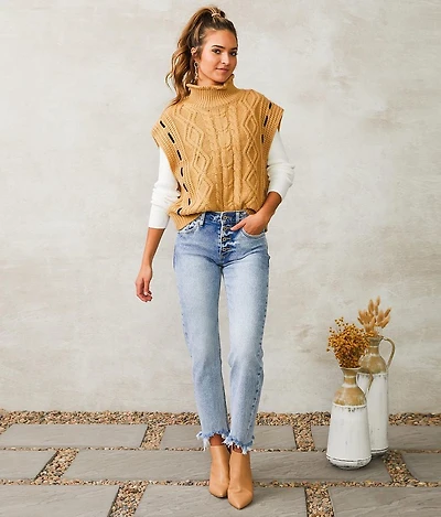 High Rise Cropped Straight Jean