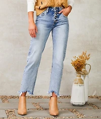 High Rise Cropped Straight Jean