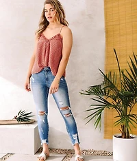 High Rise Ankle Skinny Stretch Jean