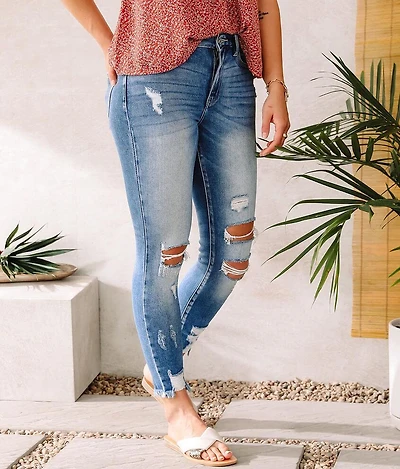 High Rise Ankle Skinny Stretch Jean