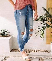High Rise Ankle Skinny Stretch Jean