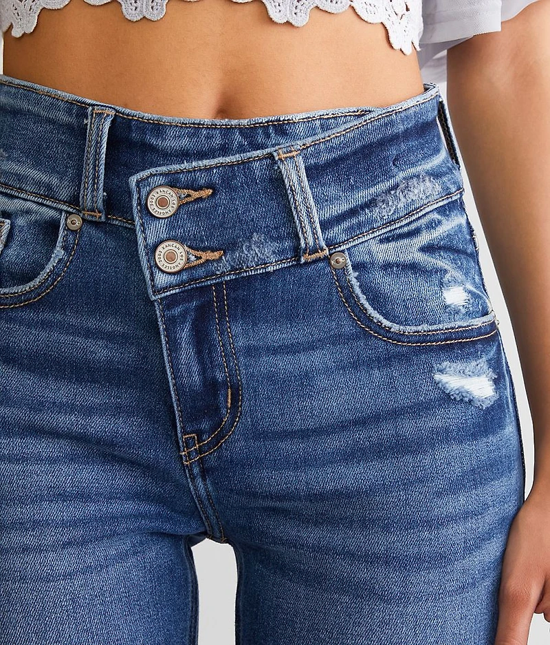 Mid-Rise Flare Stretch Jean