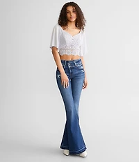 Mid-Rise Flare Stretch Jean