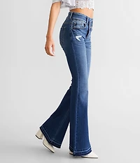 Mid-Rise Flare Stretch Jean