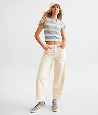 High Rise Horseshoe Barrel Stretch Jean