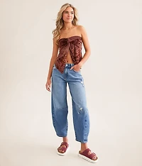 High Rise Horseshoe Stretch Jean