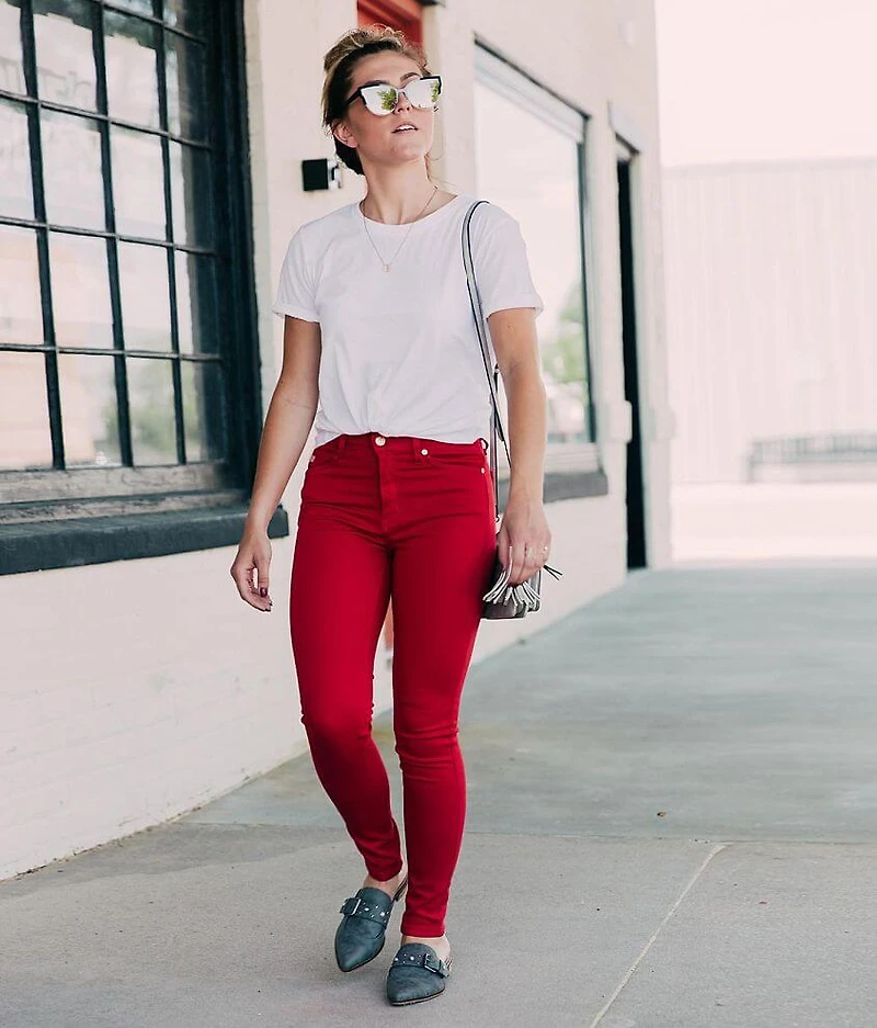 High Rise Ankle Skinny Stretch Jean