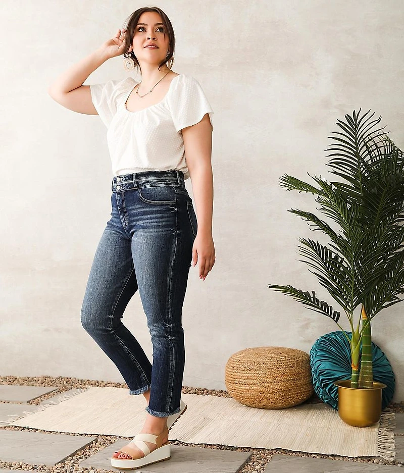 Kurvy Ultra High Ankle Straight Jean